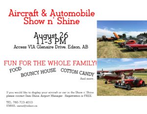 Aircraft and Automobile Show n' Shine at the Edson Airport @ Edson Airport